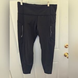 Athleta Black Rainier High-Rise Leggings Size L